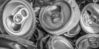can in the trash