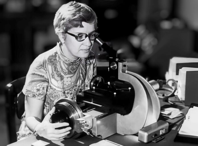 Vera Rubin was an astronomer who earned the National Medal of Science for her research on dark matter, an invisible substance that makes up much of the universe.